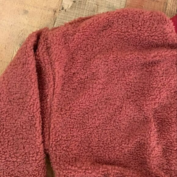 Fabletics womens size small red soft teddy bear pullover sweatshirt - Picture 8 of 8